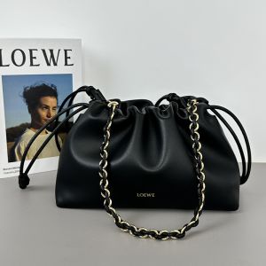 Loewe Medium Flamenco Purse In Mellow Calfskin Black