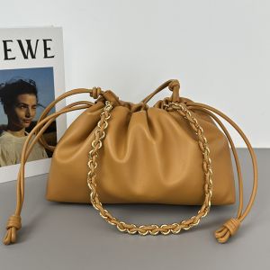 Loewe Medium Flamenco Purse In Mellow Calfskin Brown