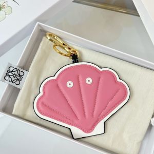 Loewe Shell Charm In Calfskin Pink