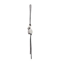 Loewe Baby Penguin Charm In Felt and Calfskin Grey/Black
