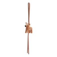 Loewe Deer Charm In Felt and Calfskin Brown