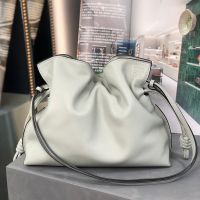 Loewe Medium Flamenco Clutch In Nappa Calfskin Grey