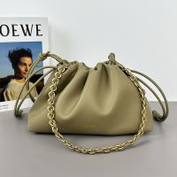 Loewe Medium Flamenco Purse In Mellow Calfskin Olive