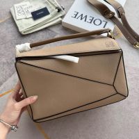 Loewe Medium Puzzle Bag In Grained Calfskin Apricot