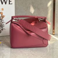 Loewe Small Puzzle Bag In Satin Calfskin Rose