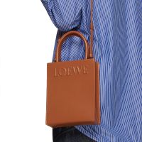 Loewe Small Standard A5 Tote In Sleek Calfskin Brown