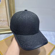 Loewe Anagram Baseball Cap In Jacquard Black