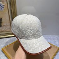 Loewe Anagram Baseball Cap In Jacquard White