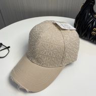 Loewe Anagram Baseball Cap In Jacquard and Canvas Beige