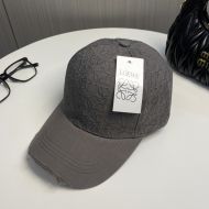 Loewe Anagram Baseball Cap In Jacquard and Canvas Grey
