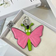 Loewe Butterfly Charm In Calfskin Pink