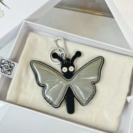 Loewe Butterfly Charm In Calfskin Silver