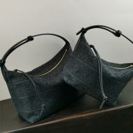 Loewe Cubi Bag In Anagram Jacquard and Calfskin Black