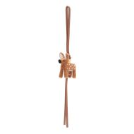 Loewe Deer Charm In Felt and Calfskin Brown