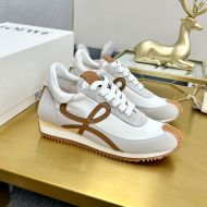 Loewe Flow Runner Sneakers Unisex Nylon And Suede In Grey/Taupe