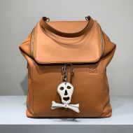 Loewe Goya Backpack In Classic Calfskin Brown