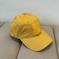 Loewe Logo Anagram Patch Baseball Cap In Canvas Yellow
