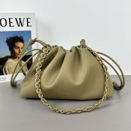 Loewe Medium Flamenco Purse In Mellow Calfskin Olive
