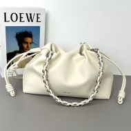 Loewe Medium Flamenco Purse In Mellow Calfskin White