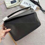Loewe Medium Puzzle Bag In Classic Calfskin Black