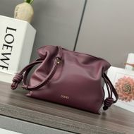 Loewe Mini Flamenco Iconic Clutch In Nappa Calfskin Burgundy