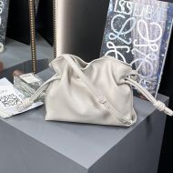 Loewe Mini Flamenco Iconic Clutch In Nappa Calfskin White