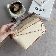 Loewe Mini Puzzle Bag In Classic Calfskin Beige