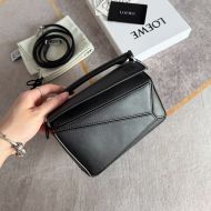 Loewe Mini Puzzle Bag In Classic Calfskin Black