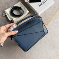 Loewe Mini Puzzle Bag In Classic Calfskin Blue