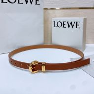 Loewe Pebble Pin Buckle Belt 2.0 In Smooth Calfskin Brown/Gold
