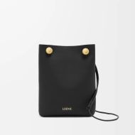 Loewe Pebble Pouch In Smooth Calfskin Black