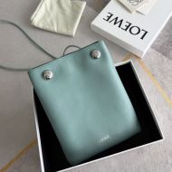 Loewe Pebble Pouch In Smooth Calfskin Light Blue