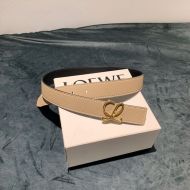 Loewe Reversible Belt Togo Calfskin In Apricot