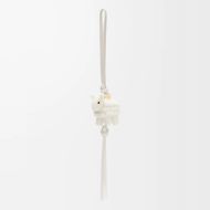 Loewe Sheep Charm In Felt and Calfskin White