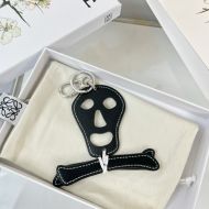 Loewe Skull Charm In Calfskin Black