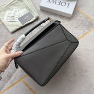 Loewe Small Puzzle Bag In Grained Calfskin Grey
