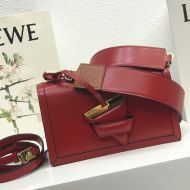 Loewe Medium Barcelona Bag Box Calfskin In Red
