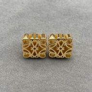 Loewe Anagram Cube Stud Earrings In Metal Gold