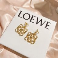 Loewe Anagram Stud Earrings Metal with White Resin Pearl Gold