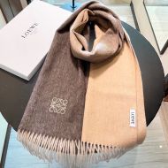 Loewe Degrade Cashmere Scarf In Taupe/Camel
