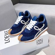 Loewe Flow Runner Sneakers Unisex Suede In Blue