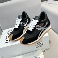 Loewe Flow Runner Sneakers Unisex Technical Mesh and Suede In Black/Silver