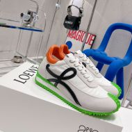 Loewe Flow Runner Sneakers Unisex Suede and Nylon In Gray/Green