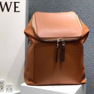 Loewe Goya Backpack Patchwork Calfskin In Brown