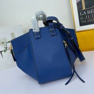 Loewe Hammock Bag Grained Calfskin In Blue