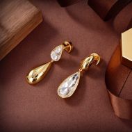 Loewe Hidden Tear Reverse Drop Earrings In Metal Gold