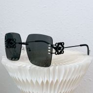 Loewe LW40050U Oversize Square Metal Sunglasses In Black