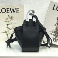 Loewe Mini Hammock Drawstring Bag Calfskin In Black