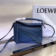 Loewe Mini Puzzle Bag Classic Calfskin In Blue