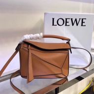 Loewe Mini Puzzle Bag Classic Calfskin In Brown